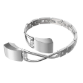 Miniatyrbillede 5 af 5: Til Fitbit Alta Smart Watch X-formet metalurbånd Silver