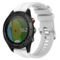 Miniatyrbillede 1 af 5: Til Garmin Approach S60 22mm ensfarvet silikoneurrem White