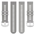 Miniatyrbilde 3 av 5: For Garmin Venu 2plus 20mm Cross Textured Silicone Watch Band Light Grey