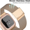 Miniatyrbild 2 av 5: Fitbit Versa/fitbit Versa 2 Band För Dam Herr, Justerbar Rostfri Royal Gold