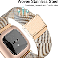 Miniatyrbillede 2 af 5: Fitbit Versa/fitbit Versa 2 Bånd Til Damer Mænd, Justerbar Rustfri Royal Gold
