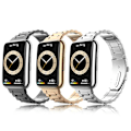 Miniatyrbild 4 av 5: Rostfritt stål armband passar till Huawei Watch Fit 2 Vattentät armbandsklocka silver black