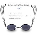 Pikkukuva 3 / 5: Vintage Pyöreä John Lennon Polarisoidut aurinkolasit Miesten Naisten Circle Hippie Aurinkolasit Blue Lens-silver Frame