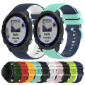 Miniatyrbilde 3 av 5: For Garmin Forerunner 245 20 mm rutete tofarget silikonklokkerem Black-Red