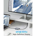 Pikkukuva 3 / 5: USB C - HDMI -sovitin, 4K-video- ja äänikommutoija. USB-keskitin PD 100 W:n pikalatauksella ja USB 3.0 -portilla 10 Gbps, sovitin MacBook Pro/Air -laitteille