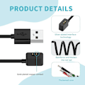 Miniatyrbillede 3 af 5: Oplader til Xiaomi Redmi Watch 3/Redmi Watch 2 Lite/Smart Band Pro/Mi Band 7 Pro Sort 2 stk.