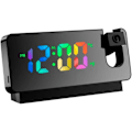 Miniatyrbild 1 av 5: Väckarklocka LED Projektion Väckarklocka Temperatur Datumvisning Svart