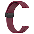 Miniatyrbillede 2 af 5: Til Garmin Forerunner 55 20mm Solid Color Magnetic Clasp Silikone urrem Wine Red