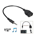 Pikkukuva 4 / 5: 3,5 mm:n uros AUX-liitin USB 2.0 -liittimeen A-naaras OTG-kaapelimuunninsovitin C2L0