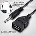 Pikkukuva 2 / 5: 3,5 mm:n uros AUX-liitin USB 2.0 -liittimeen A-naaras OTG-kaapelimuunninsovitin C2L0
