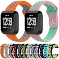 Miniatyrbilde 5 av 5: For Fitbit Versa tofarget silikonklokkerem Black - Red