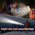 Miniatyrbillede 2 af 6: Solar Emergency Hand Crank Radio 5000mAh, med læselampe, LED lommelygte, SOS Alarm
