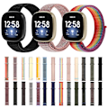 Miniatyrbild 2 av 5: För Fitbit Versa 3 Nylon Rubber Spänne Watch Band Cream