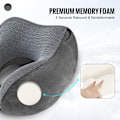 Miniatyrbild 3 av 5: U-formad resehuvudkudde i memory foam, grå