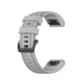 Miniatyrbilde 1 av 5: For Garmin Fenix ​​7s 20 mm ensfarget silikon hurtigutløser klokkerem Gray