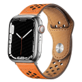 Miniatyrbilde 1 av 5: Skinnrem for Apple Watch-bånd 49 mm 44 mm 40 mm 45 mm 41 mm 42 mm 38 mm Correa-armbånd Iwatch Series 3 4 5 6 Se 7 8 Ultra Strap Orange 42mm 44mm 45mm 49mm