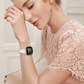 Miniatyrbilde 5 av 5: For Fitbit Versa 3 / Sense Universal Rhombus Resin Watch Band Shell White