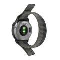 Miniatyrbilde 2 av 5: For Garmin Fenix ​​7x krok og løkkefeste Nylon klokkebånd Black Grey