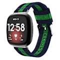 Miniatyrbilde 1 av 5: For Fitbit Versa 3 Nylon Watch Band Green Black