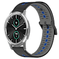 Miniatyrbillede 1 af 5: Til Garminmove Luxe 20 mm tricolor åndbart silikone urbånd Black-Grey-Blue