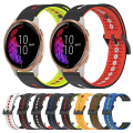 Miniatyrbilde 3 av 5: For Garmin Venu 20 mm tricolor pustende silikonklokkerem Black-Lime-Red