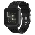 Miniatyrbillede 1 af 5: Til Fitbit Versa / Versa 2 / Versa Lite 20 mm åndbart silikone urbånd Black