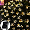 Pikkukuva 4 / 5: 7m Ip65 Vedenpitävä Sakura Keiju Aurinko 50leds Valosarja Puutarhajuhla Dekor Green