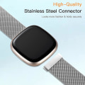 Miniatyrbillede 3 af 5: Magnetiske bånd, der er kompatible med Fitbit Versa 3 og Sense Smartwatch - Multi Color Silver Large