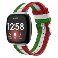 Miniatyrbillede 1 af 5: Til Fitbit Versa 3 Nylon urrem Green White Red
