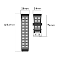 Miniatyrbilde 5 av 5: For Polar V800 Gps Smart Watch Tofarget stålspenneklokkebånd Black-Grey