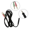 Miniatyrbilde 3 av 5: Erstatningshodetelefoner lydkabel for Sennheiser G4me One Game Zero Pc 373d Pc37x Gsp350 500 600 hodetelefoner 2plug
