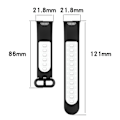 Miniatyrbillede 5 af 5: To-farvet silikonearmbånd til Xiaomi Redmi Watch 2 Lite Black White