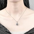Miniatyrbilde 4 av 4: Sterling Sølv Halskjede, Sol Og Måne Yin Yang Par Magnetisk Halskjede Matchende Anheng Projeksjonskjede 1