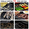 Miniatyrbillede 2 af 5: Grillmåttesæt med 5 non-stick grillmåtter, genanvendelige