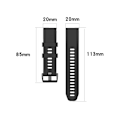 Miniatyrbillede 4 af 5: Til Garmin Fenix ​​7s 20 mm ensfarvet silikone Quick Release Urbånd Gray
