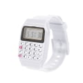 Miniatyrbillede 1 af 5: Fad Børn Silikone Date Multi-purpose Børne Elektronisk Lommeregner Armbåndsur White