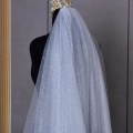 Miniatyrbilde 1 av 2: Bryllup Glitter Brudeslør Champagne Paljetter Bryllupstilbehør white 350CM