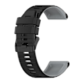 Miniatyrbillede 1 af 5: Til Garmin Instinct 22mm Silikone Mixing Color Watch Band Black-grey