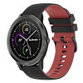 Miniatyrbillede 1 af 5: Til Garmin Vivomove 3 20 mm ternet tofarvet silikone urrem Black-Red