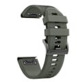 Miniatyrbilde 1 av 5: 22mm Hurtigutløsing Myk Silikon Smartklokke Rem Stropp Erstatning Kompatibel Garmin Fenix 7x 6x 6 5x Plus Army Green