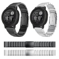 Miniatyrbilde 3 av 5: For Garmin Instinct 2 22mm Tortoise Shell rustfritt stål klokkebånd Sliver