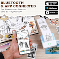 Miniatyrbillede 2 af 5: Mini Termisk Printer, Trådløs Etiketprinter med Bånd, Kompatibel med iOS og Android Blåt