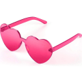 Pikkukuva 1 / 3: Sydämenmuotoiset aurinkolasit Party aurinkolasit, karkkiväriset aurinkolasit Transparent Deep Pink