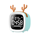 Miniatyrbillede 1 af 5: Digitalt vækkeur til børn Vækkeur til soveværelse med natlys Touch Control Kalender Temperatur Blue