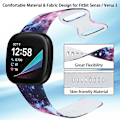 Miniatyrbillede 3 af 5: Til Fitbit Versa 3 Printing Watch Band A