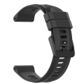 Miniatyrbilde 2 av 5: For Garmin Fenix ​​5 Plus 22 mm ensfarget silikonklokkerem Black