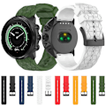 Pikkukuva 4 / 5: Suunto 9 24 mm jalkapallokuvioidulle silikonikuvioiselle yksiväriselle watch Red