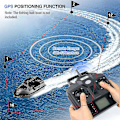 Pikkukuva 4 / 5: Kaukosäädin GPS-kalastussyöttiveneelle R18 Ctv18 V18 C118 Dual Hand Lcd
