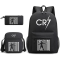 Miniatyrbillede 1 af 5: Fashion Cr7 3stk Sæt Rygsæk Mochila Nye Studerende Kapacitet Skoletasker Bogtaske Rejsetaske 7 3Pcs Set