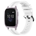 Miniatyrbillede 1 af 5: Til Garmin Venu Sq 20 mm konkav stribet Slicone urbånd White
